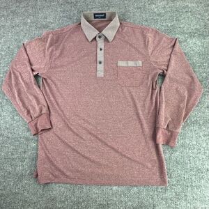 Thomas Hardy Shirt Mens M (100) Polo Heathered Stripe Collar Two Tone Casual GUC